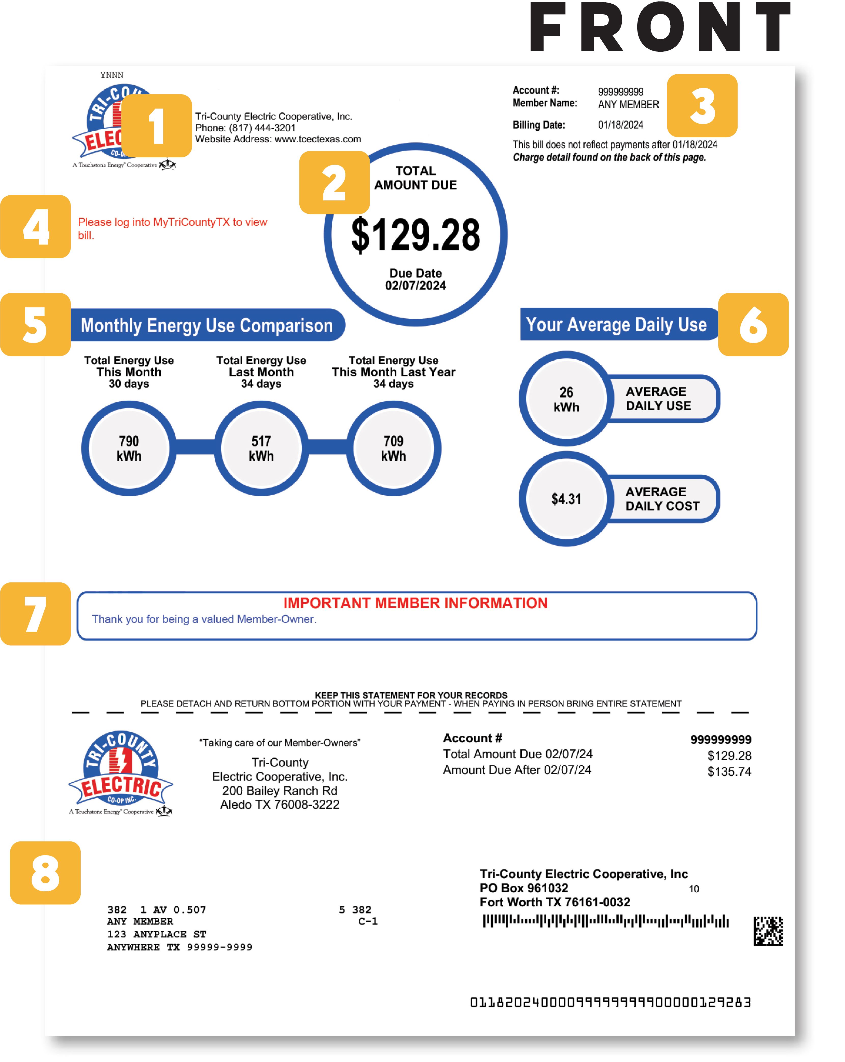 Front of Bill