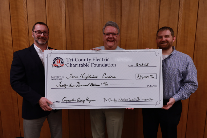 TCEC AND TNS staff participate in check presentation